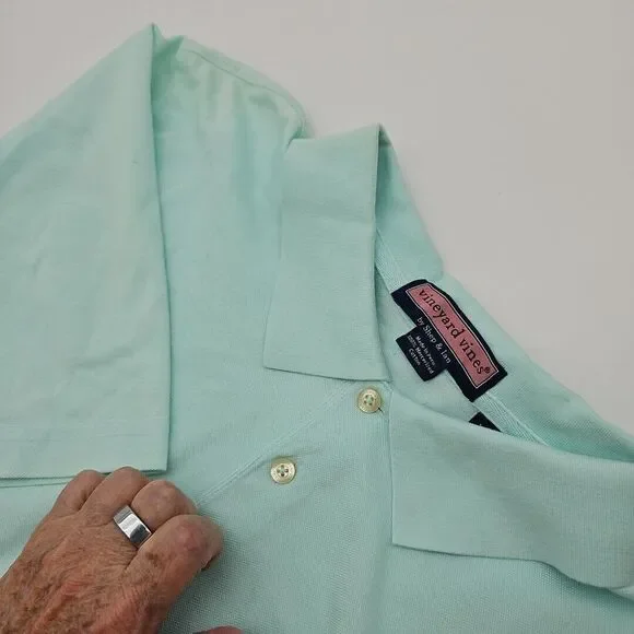 Vineyard Vines 100% Mercerized‎ Cotton Light Green Polo Size XL - Picture 2 of 5